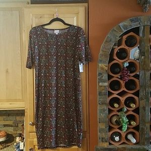 Lularoe Julia Floral Print Short Sleeve Dress NWT